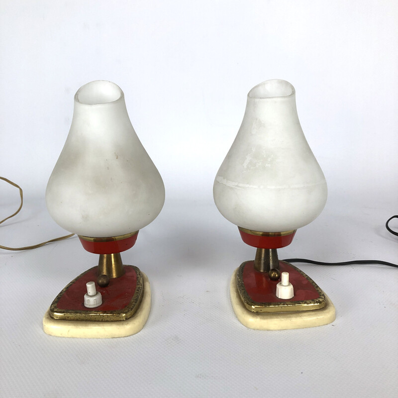 Pair of vintage lamps, Italian