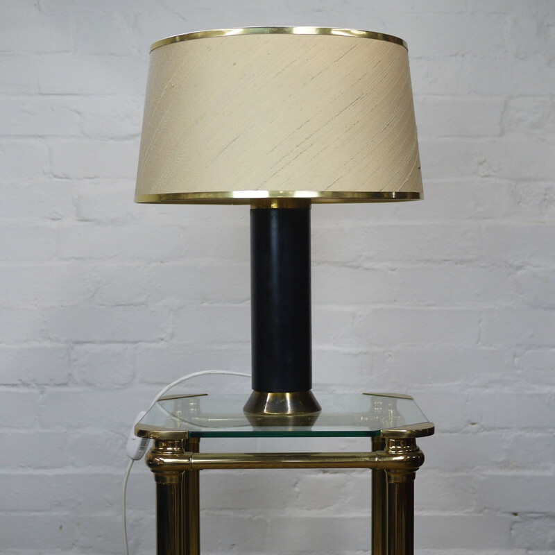 Vintage-Tischlampe in Schwarz und Gold, 1950