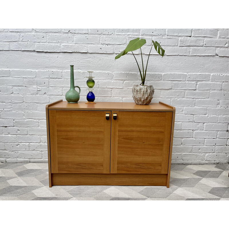 Vintage vinyl highboard by Schriber, UK 1970