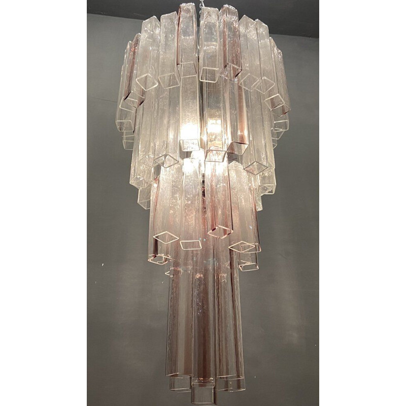 Lustre vintage à tubes en verre de Murano par Paolo Venini pour VeArt