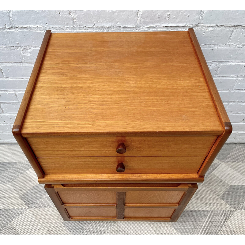 Vintage storage cabinet with drawers by Nathan, UK 1980