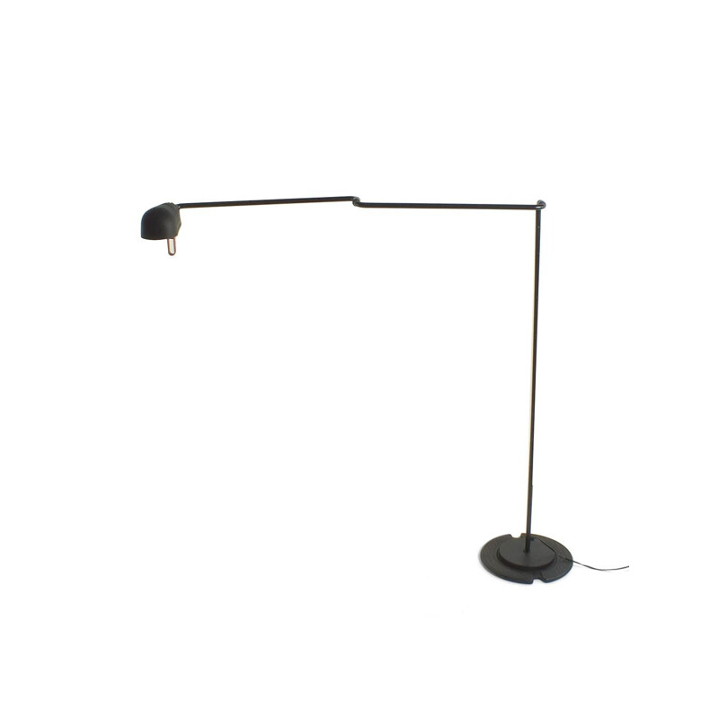 Vintage floor lamp black and red, 1980s