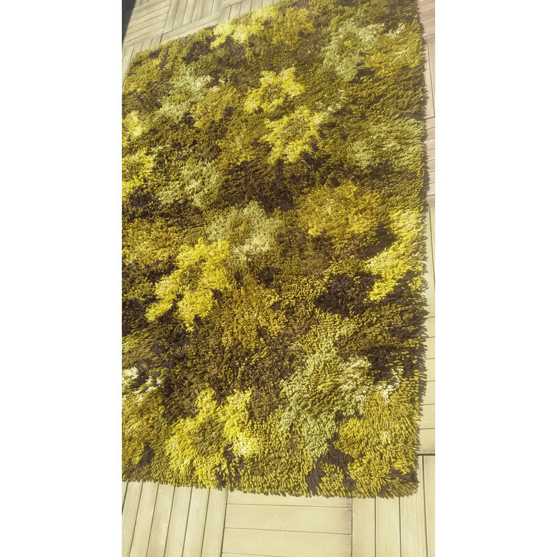 Très grand tapis Coronet en laine - 1960