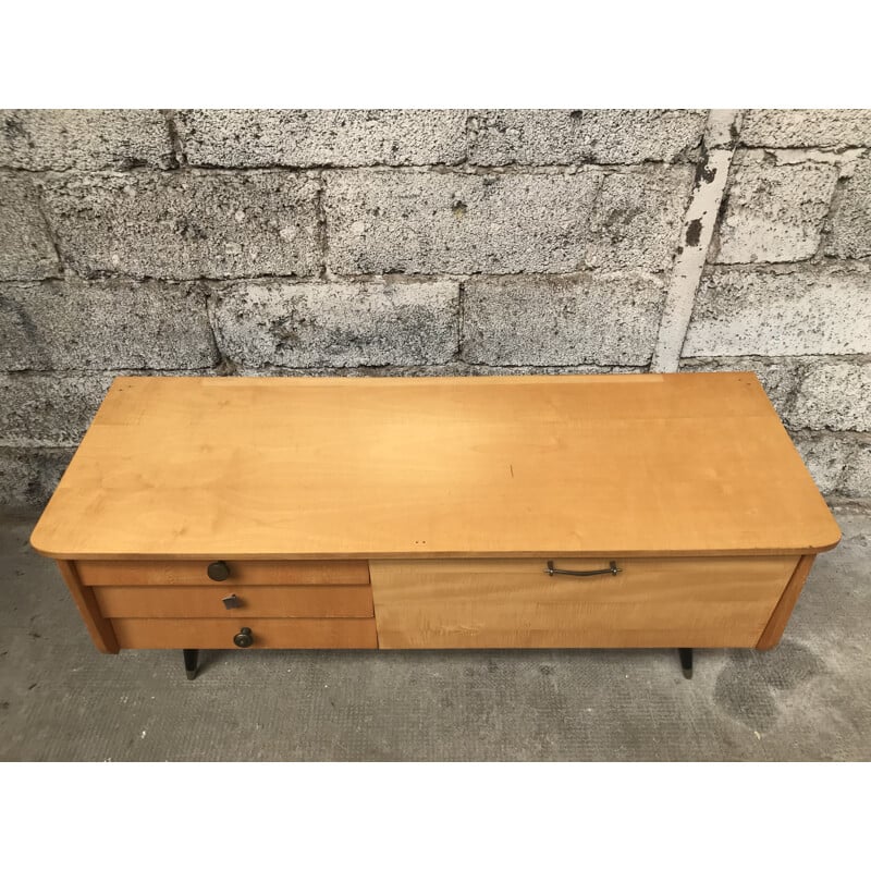 Vintage Scandinavian sideboard with compass legs, 1950