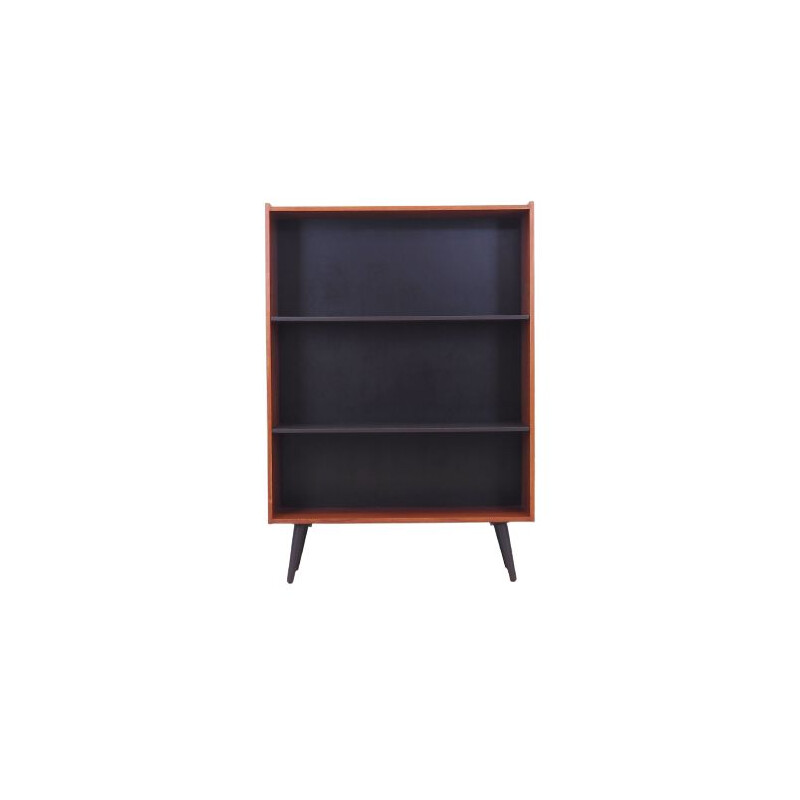 Vintage dark teak bookcase, Denmark 1970