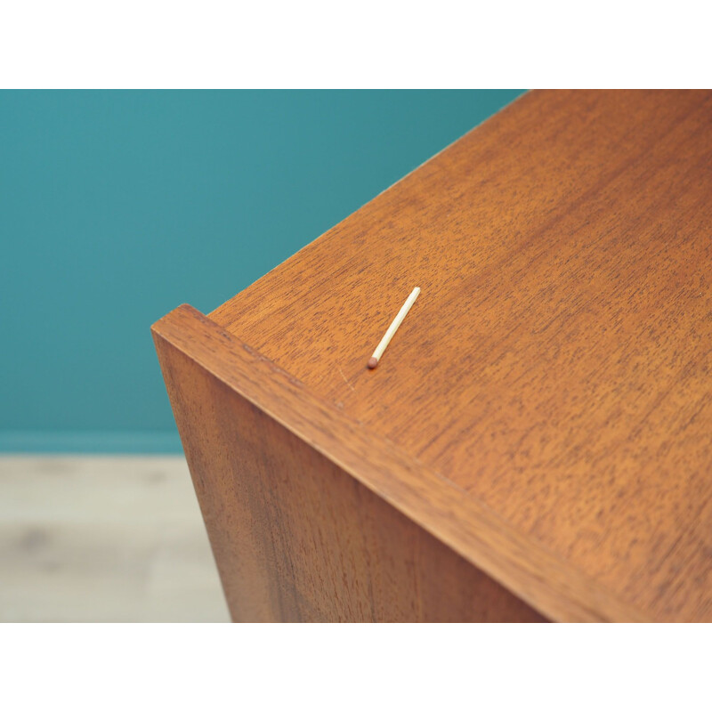 Vintage dark teak bookcase, Denmark 1970