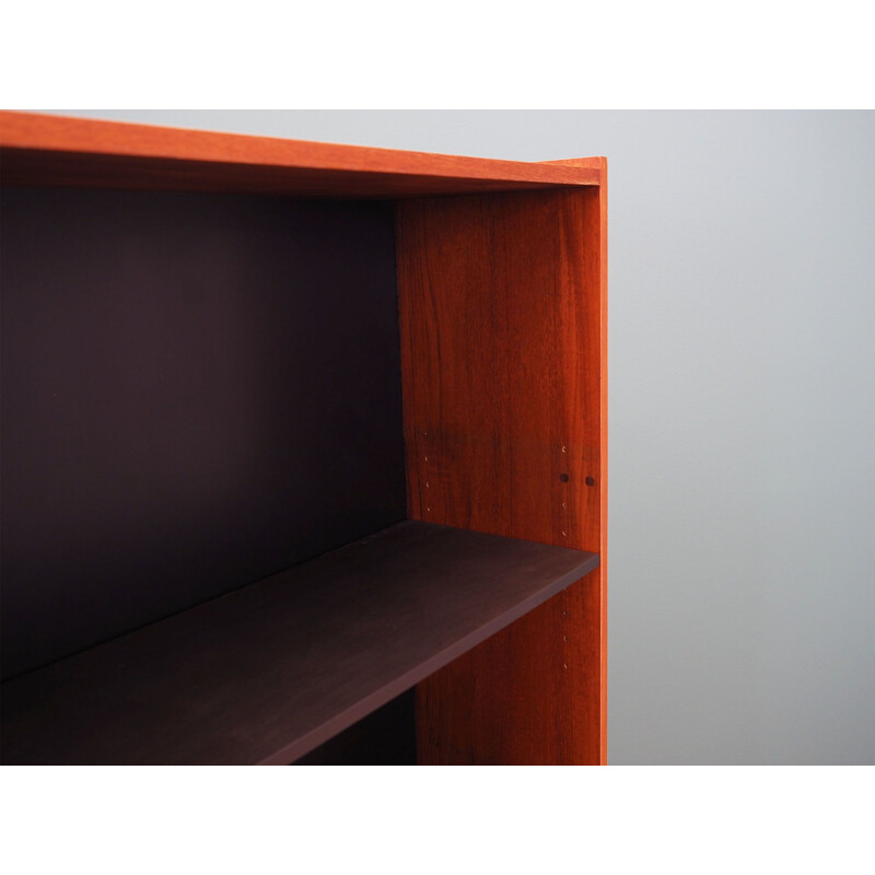 Vintage dark teak bookcase, Denmark 1970