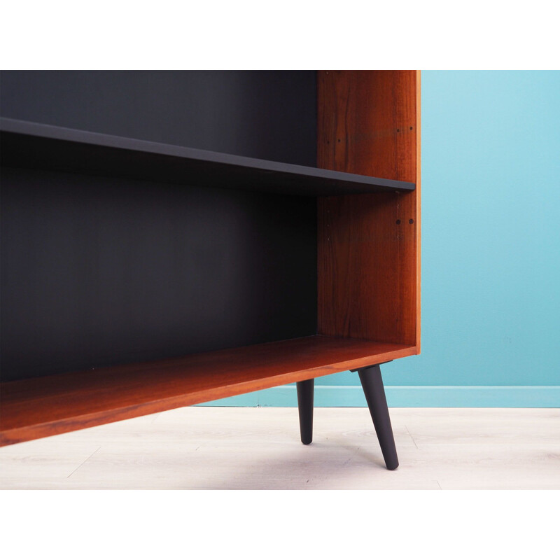 Vintage dark teak bookcase, Denmark 1970