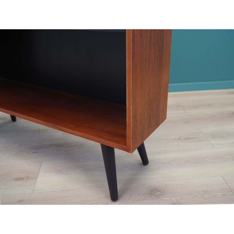 Vintage dark teak bookcase, Denmark 1970