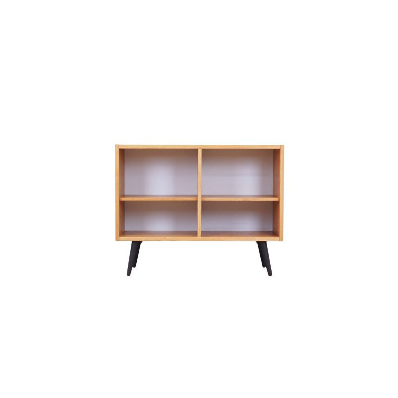 Vintage ashy bookcase in solid wood, Denmark 1970