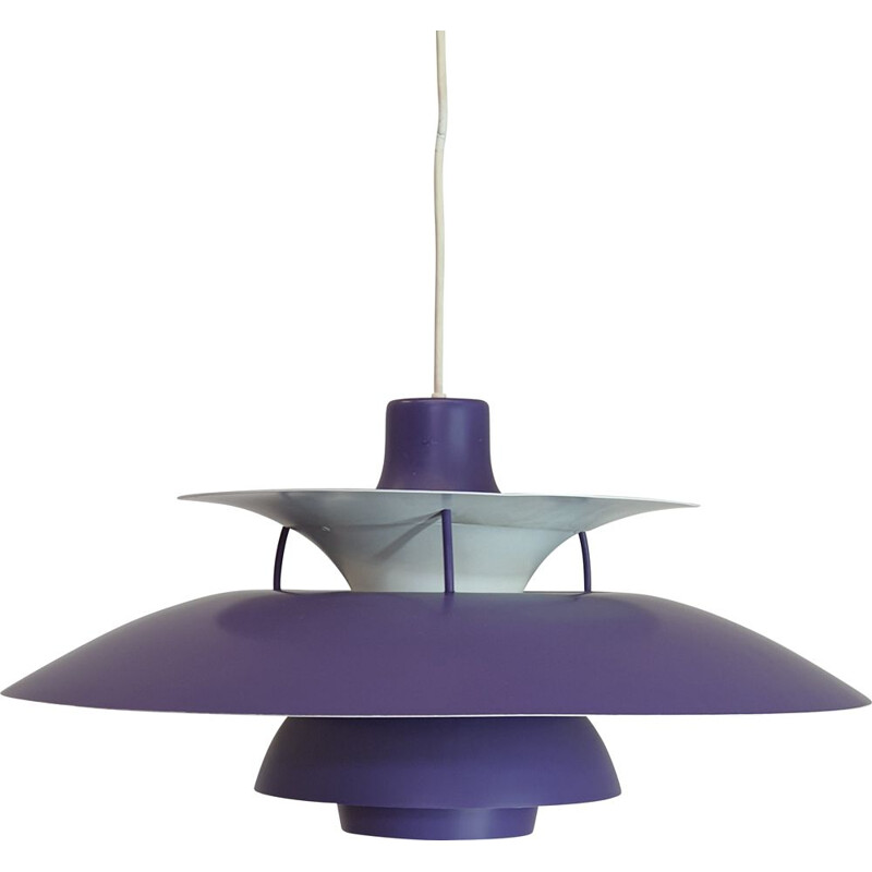 Candeeiro Vintage PH5 dinamarquês com suspensão violeta por Poul Henningsen para Louis Poulsen, 1958