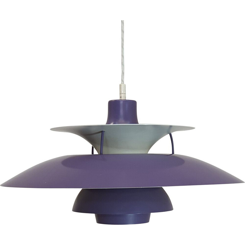 Suspension vintage PH5 violette de Poul Henningsen pour Louis Poulsen, Danemark 1958