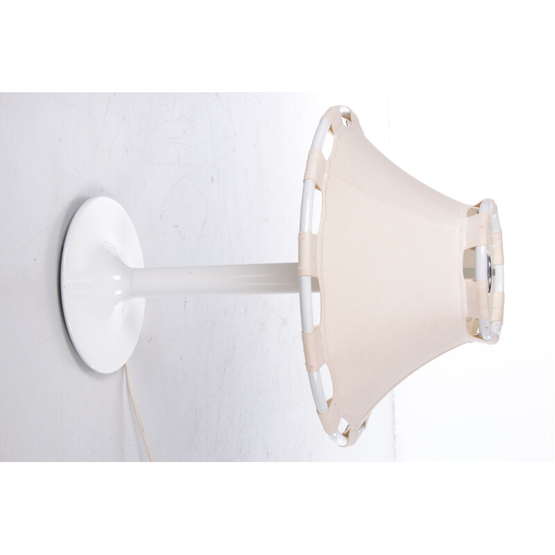 Scandinavian vintage white table lamp by Anna Ehrner for Ateljé Lyktan, 1970s