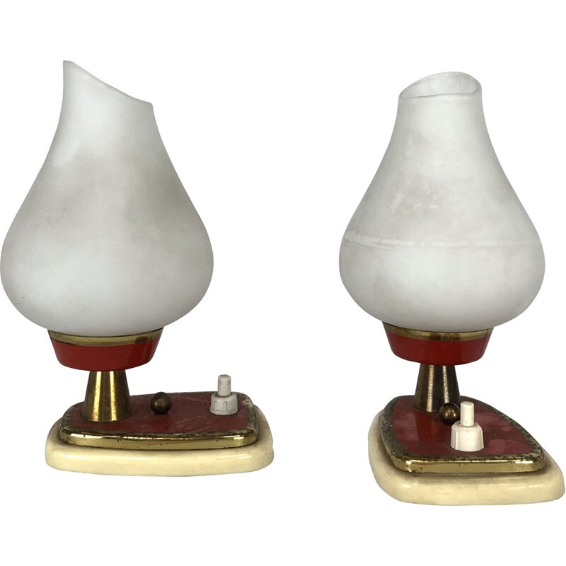 Vintage-Lampenpaar, italienisch