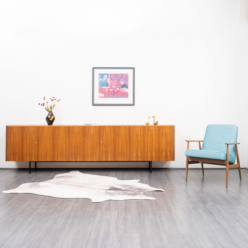 Walnut vintage large sideboard, 1960s 