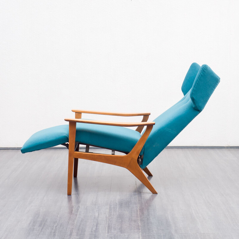 Fauteuil à oreilles vintage avec pieds pliants, 1960