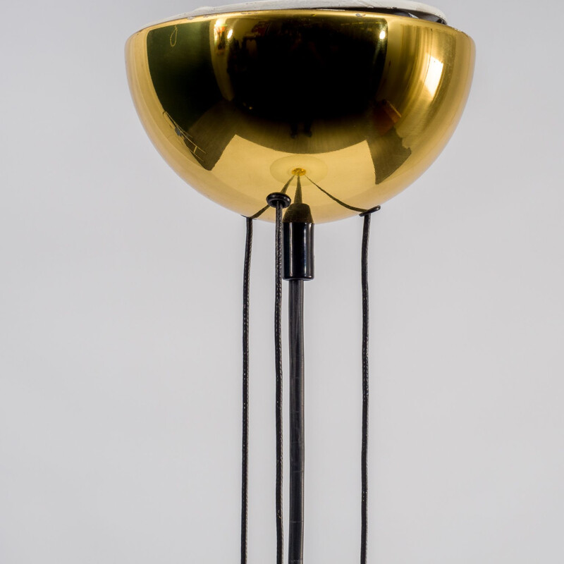 Vintage opal glass pendant lamp by Peill & Putzler, 1970s