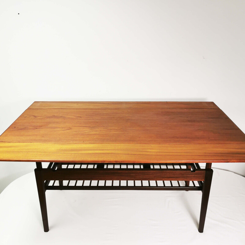 Mid century extendable hybrid coffee table, Denmark 1960s