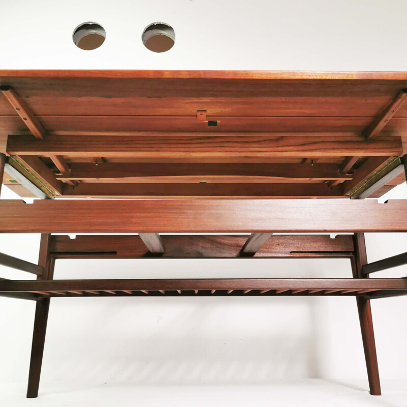 Mid century extendable hybrid coffee table, Denmark 1960s