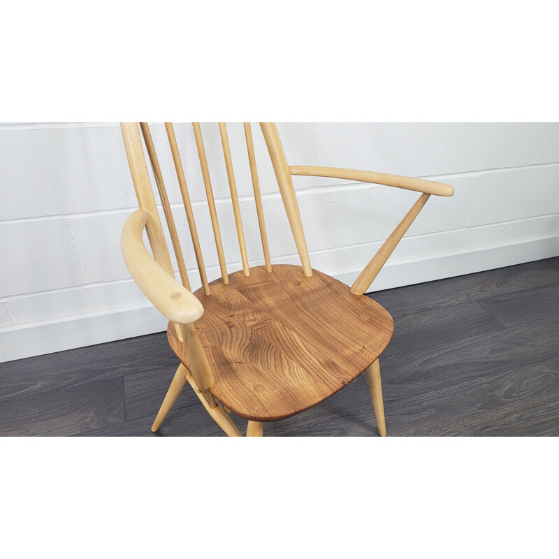 Mid century dining chair with armrests by Ercol Quaker Carver, 1960s