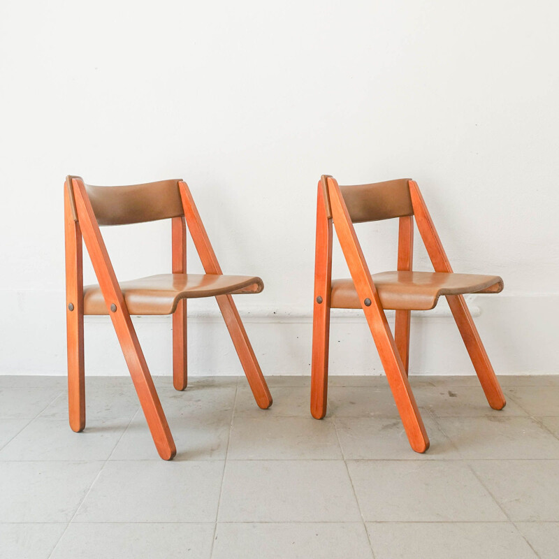 Set of 8 vintage chairs model Noruega by Gastão Machado for Móveis Olaio, Portugal 1978