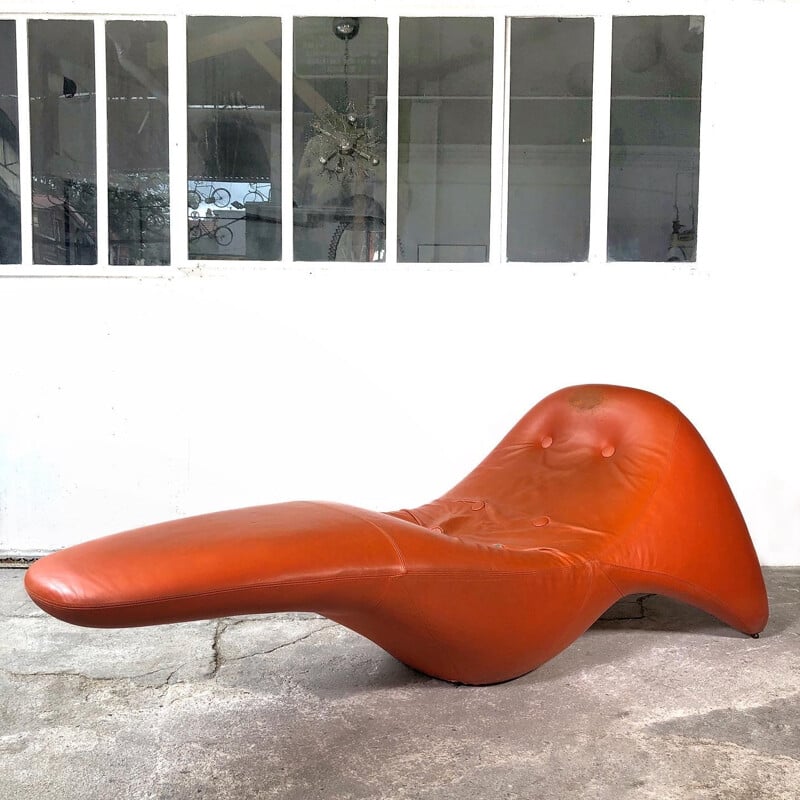 Vintage TV-Relax leather lounge chair by Luigi Colani, 1968