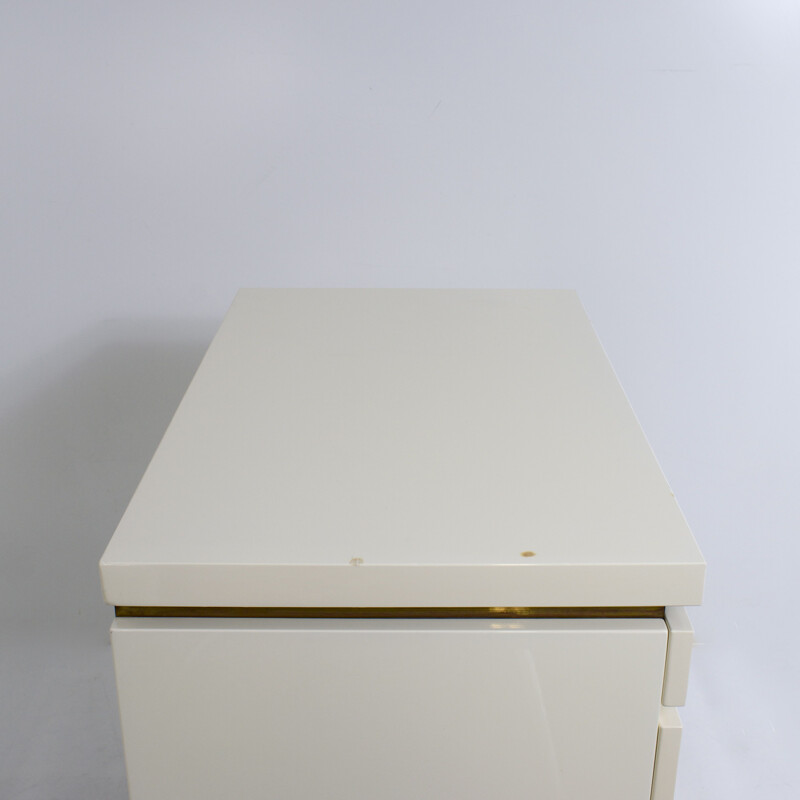 Vintage brass dresser by Jean Claude Mahey, 1970