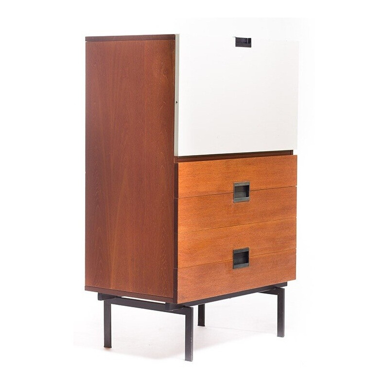 Dutch Pastoe "CU07" secretary in teak, Cees BRAAKMAN - 1950s