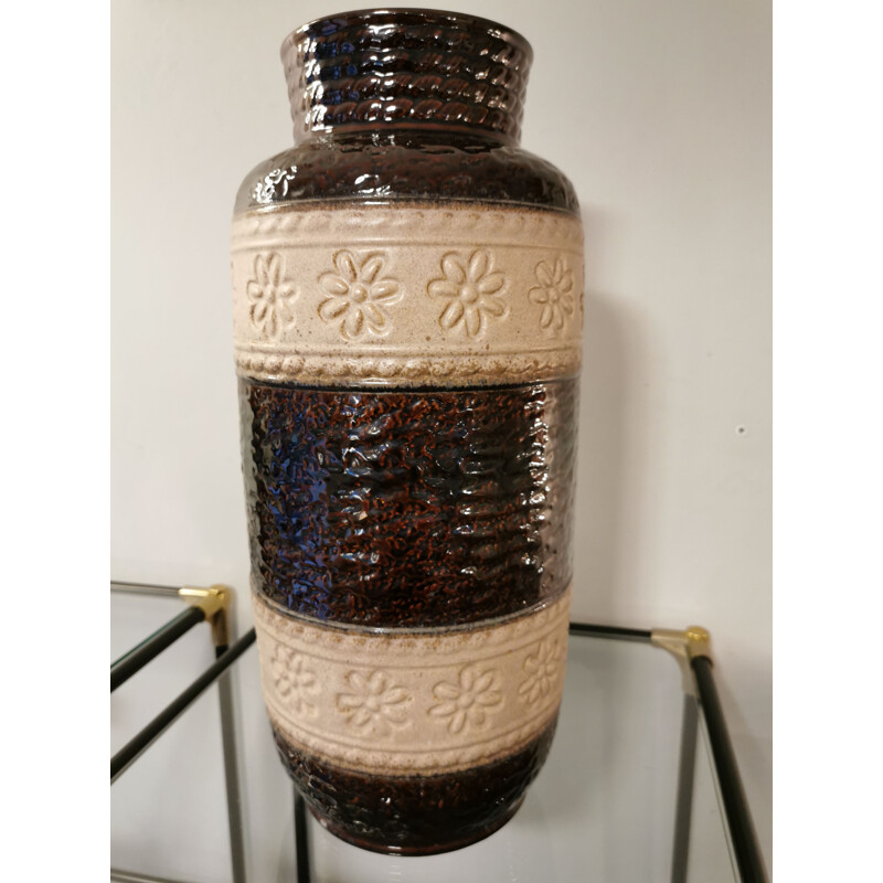 Vaso de cerâmica vitrificado Vintage, Alemanha