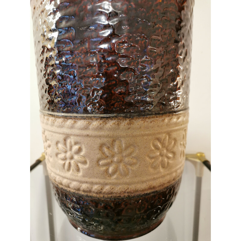 Jarrón vintage de cerámica esmaltada, Alemania
