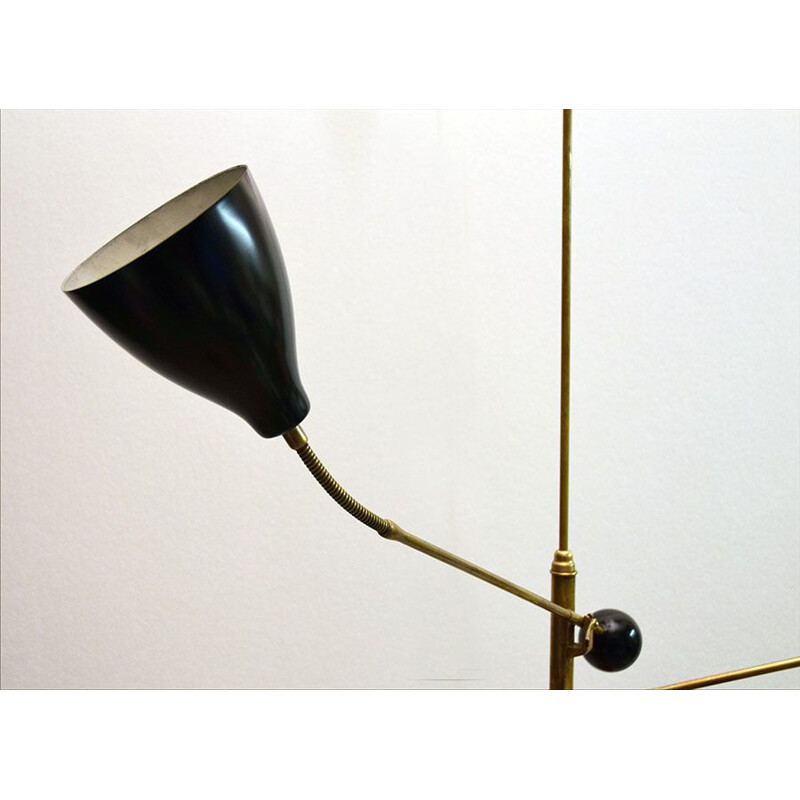 Vintage three-arm chandelier by Angelo Lelli Arredoluce, 1950s