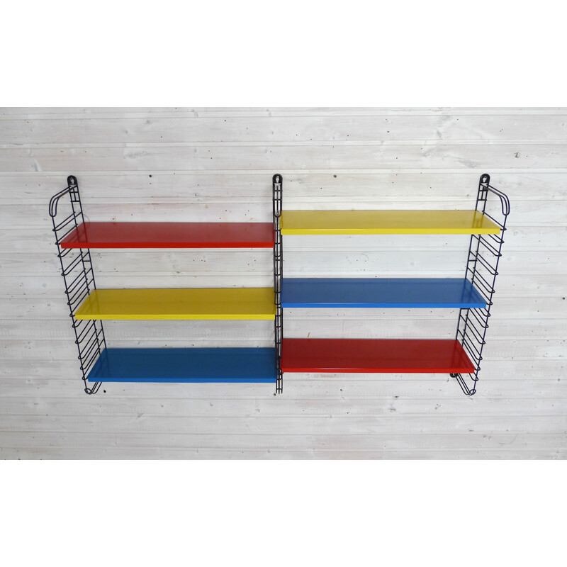 Multicolored Tomado metal shelves, Adrian DEKKER - 1953 