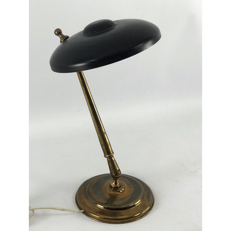 Vintage-Lampe mit zwei Gelenken aus Messing und Lack von Lumi Milano, 1950