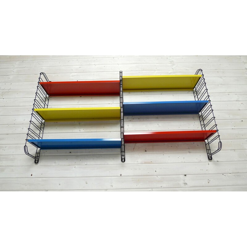 Multicolored Tomado metal shelves, Adrian DEKKER - 1953 