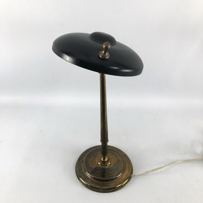 Vintage-Lampe mit zwei Gelenken aus Messing und Lack von Lumi Milano, 1950