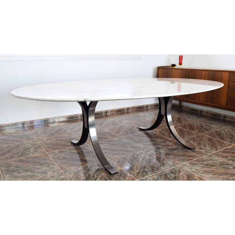 Large vintage marble table T102 by Osvaldo Borsani and Eugenio Gerli for Tecno, Italy 1964