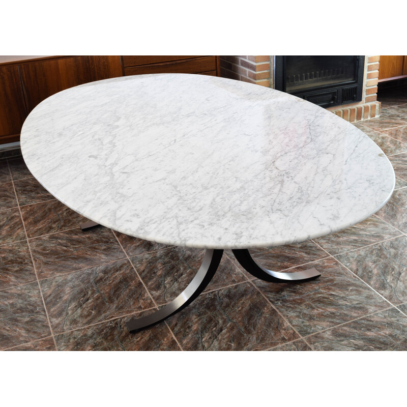 Large vintage marble table T102 by Osvaldo Borsani and Eugenio Gerli for Tecno, Italy 1964