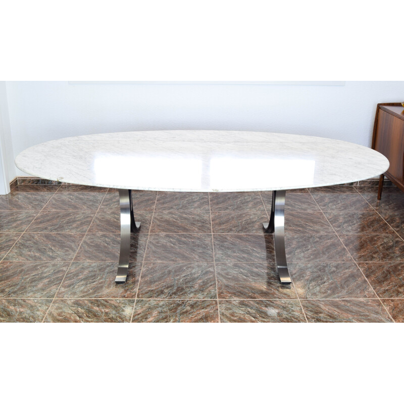 Large vintage marble table T102 by Osvaldo Borsani and Eugenio Gerli for Tecno, Italy 1964