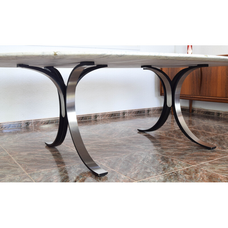 Grande tavolo vintage in marmo T102 di Osvaldo Borsani ed Eugenio Gerli per Tecno, Italia 1964