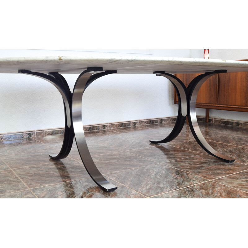 Large vintage marble table T102 by Osvaldo Borsani and Eugenio Gerli for Tecno, Italy 1964