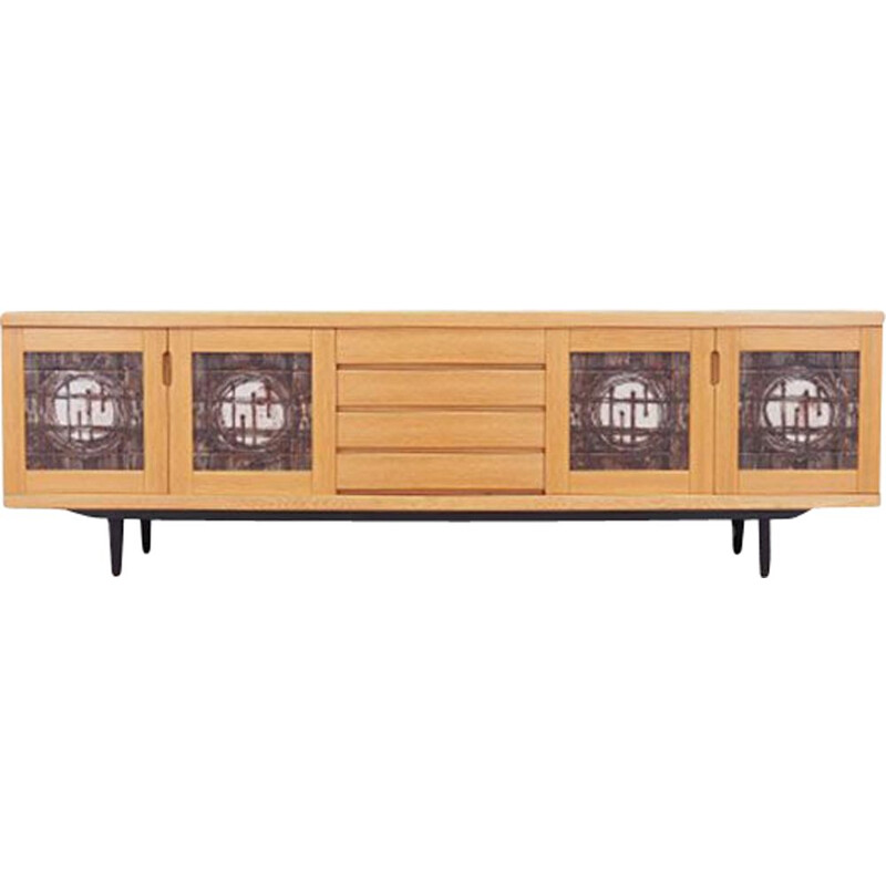 Vintage ashwood sideboard by Poul H. Poulsen for Gangsø Møbler, Denmark 1970s