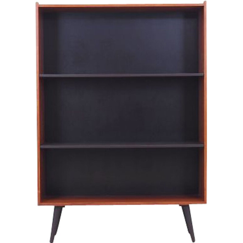 Vintage dark teak bookcase, Denmark 1970