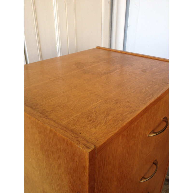 Vintage storage cabinet in light oak - 1950s