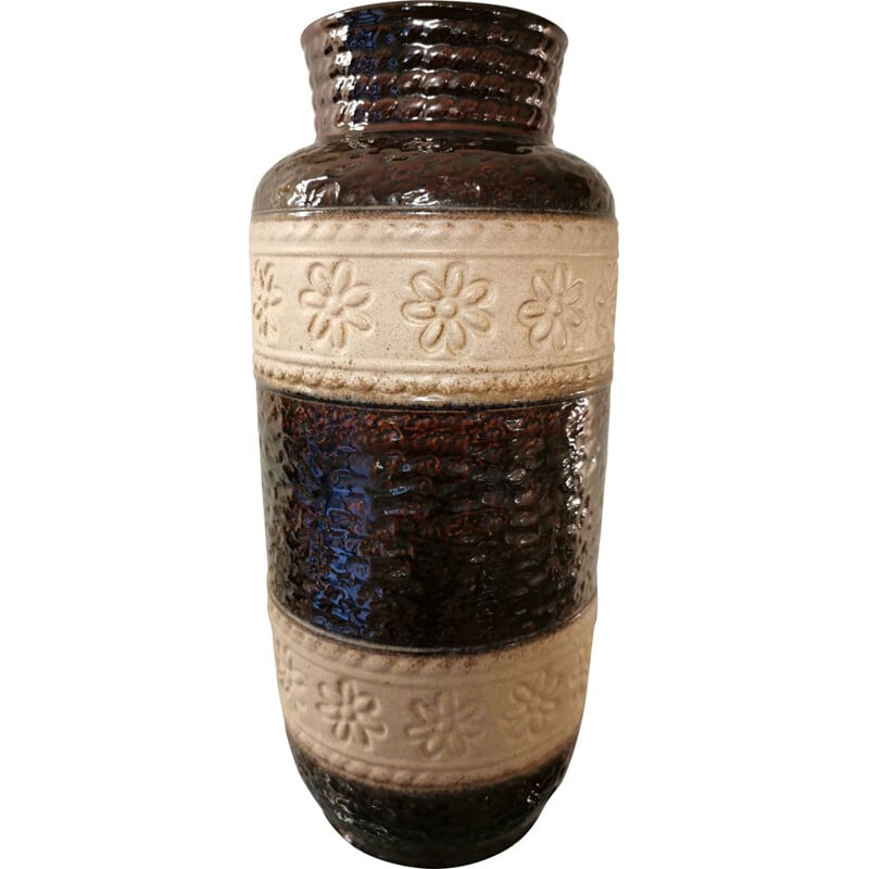 Vaso de cerâmica vitrificado Vintage, Alemanha
