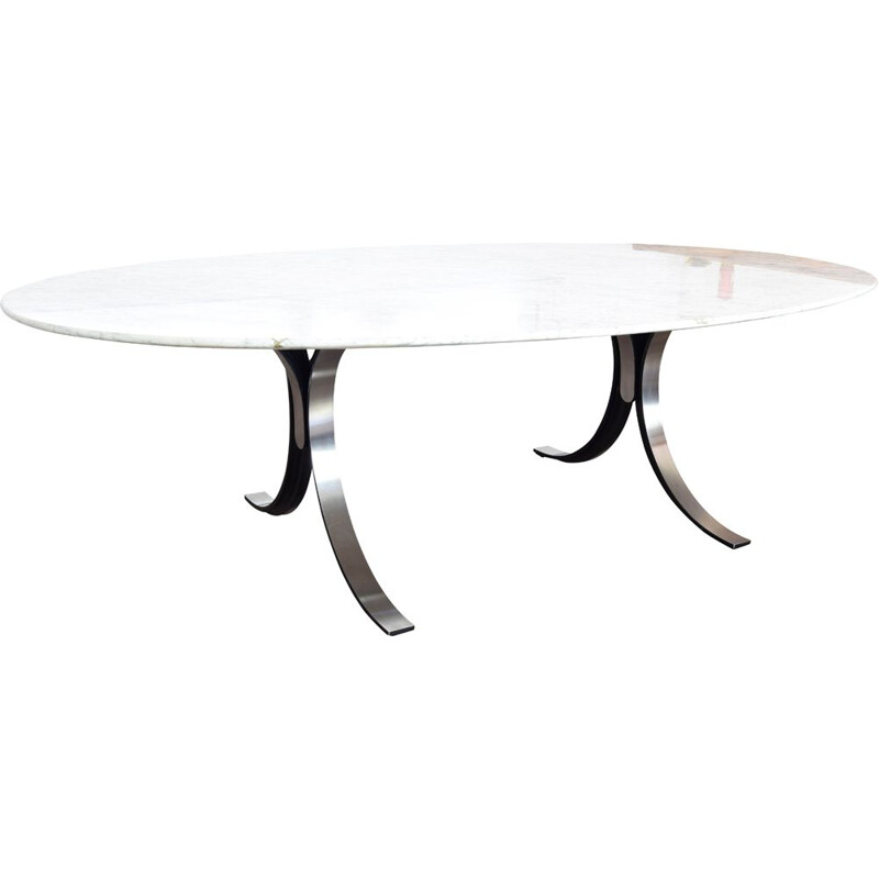 Large vintage marble table T102 by Osvaldo Borsani and Eugenio Gerli for Tecno, Italy 1964