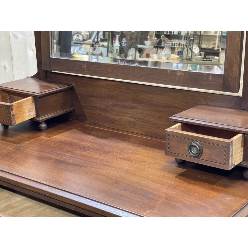Vintage mahogany dressing table, English 1930