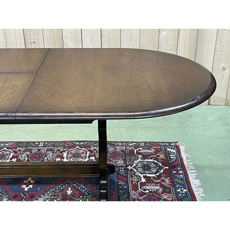 Vintage oak table with butterfly extension, 1970