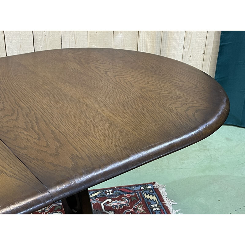 Vintage oak table with butterfly extension, 1970