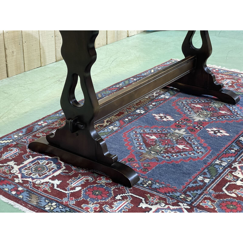 Vintage oak table with butterfly extension, 1970