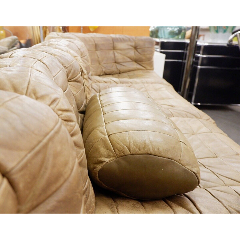 Vintage DS 11 modular sofa in leather by Sede, Switzerland 1970